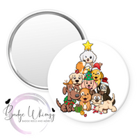 Christmas Dog Tree - Cute - Pin, Magnet or Badge Holder