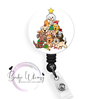 Christmas Dog Tree - Cute - Pin, Magnet or Badge Holder