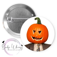 Dwight - Pumpkin Head - Pin, Magnet or Badge Holder