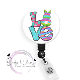 Happy Easter - Love -  Pin, Magnet or Badge Holder