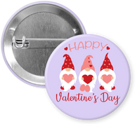 Happy Valentine's Day - Gnomes - Pin, Magnet or Badge Holder