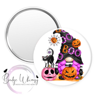 Cute Halloween Gnome - Boo - Pin, Magnet or Badge Holder