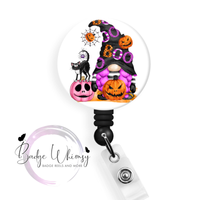 Cute Halloween Gnome - Boo - Pin, Magnet or Badge Holder