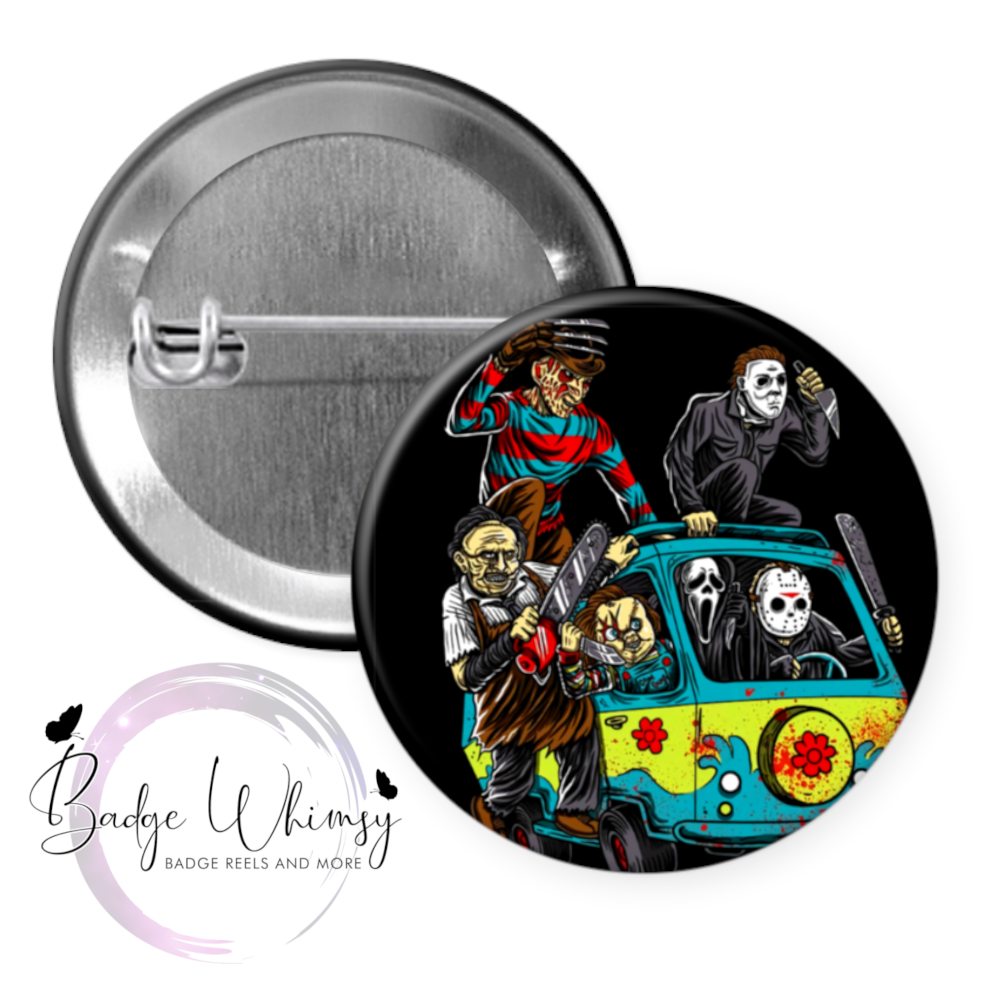 Halloween Horror Movie Inspired - Pin, Magnet or Badge Holder