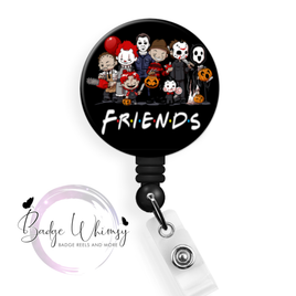 Halloween Horror Movie Friends - Pin, Magnet or Badge Holder