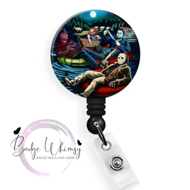 Halloween Horror Movie Inspired - Pin, Magnet or Badge Holder