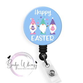 Happy Easter Gnome - Pin, Magnet or Badge Holder