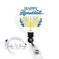 Happy Hanukkah - Pin, Magnet or Badge Holder