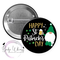 Happy St. Patrick's Day - Gnome - Pin, Magnet or Badge Holder