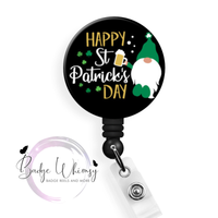 Happy St. Patrick's Day - Gnome - Pin, Magnet or Badge Holder