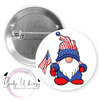 4th of July - Gnome - Pin, Magnet or Badge Holder