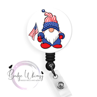 4th of July - Gnome - Pin, Magnet or Badge Holder