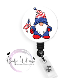 4th of July - Gnome - Pin, Magnet or Badge Holder