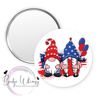 4th of July - Gnomes - Pin, Magnet or Badge Holder