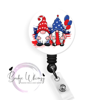 4th of July - Gnomes - Pin, Magnet or Badge Holder
