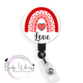 Love - Boho Rainbow - Valentine - Pin, Magnet or Badge Holder