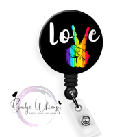 Love - Peace - 1.5 Inch Button - Pin, Magnet or Badge Holder
