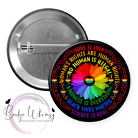 Love is Love - Human Rights - Pin, Magnet or Badge Holder
