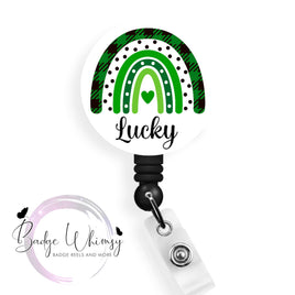 St. Patrick's Day Boho Rainbow - Pin, Magnet or Badge Holder