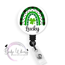 St. Patrick's Day Boho Rainbow - Shamrock - Pin, Magnet or Badge Holder