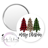 Merry Christmas Trees - Pin, Magnet or Badge Holder