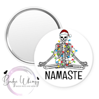 Namaste - Skeleton - Pin, Magnet or Badge Holder