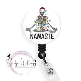 Namaste - Skeleton - Pin, Magnet or Badge Holder