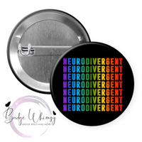 Autistic/Neurodiversity - Set of 5 - Choose Magnets or Pins