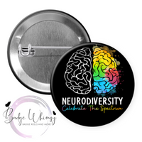 Neurodiversity - Celebrate the Spectrum - Pin, Magnet or Badge Holder