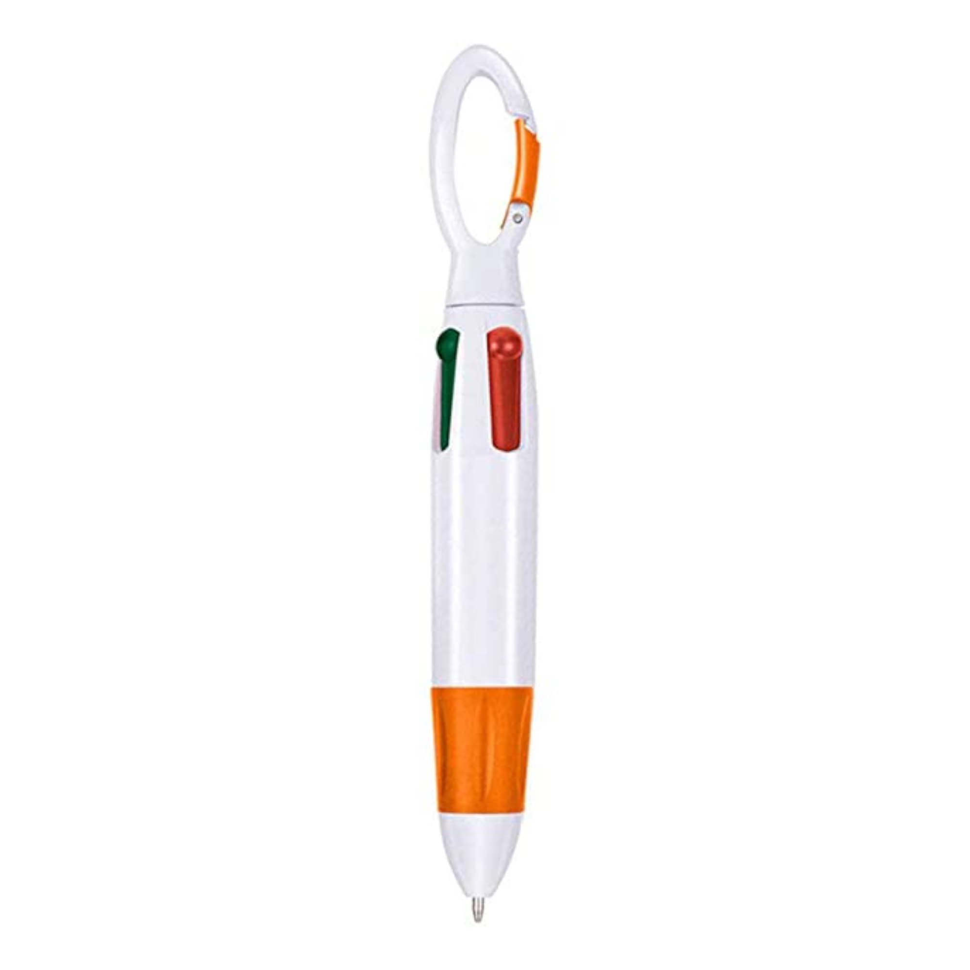 6 Pieces Clip On Pens Carabiner Pens Retractable Badge Reel Pen Belt Clip  And Carabiner Keychain Ballpoint Pen, 6 Colors