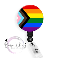 Inclusive Progress Flag - Pride Month - Pin, Magnet or Badge Holder