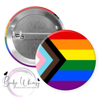 Inclusive Progress Flag - Pride Month - Pin, Magnet or Badge Holder