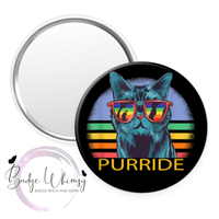 Purride Retro Cat - Pin, Magnet or Badge Holder