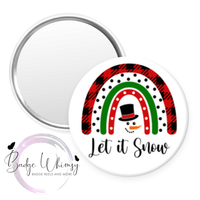 Christmas - Let it Snow - Pin, Magnet or Badge Holder