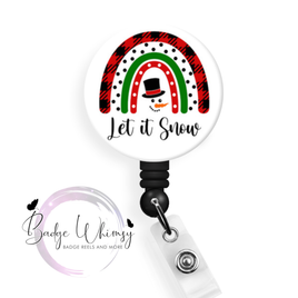 Christmas - Let it Snow - Pin, Magnet or Badge Holder