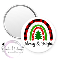 Christmas - Merry & Bright - Pin, Magnet or Badge Holder