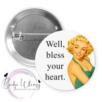 Set of 4 Retro/Funny Women 1.5 Inch Button Magnets or Pins
