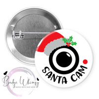 Santa Cam - Funny - Pin, Magnet or Badge Holder