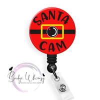 Santa Cam - Funny - Naughty or Nice - Pin, Magnet or Badge Holder