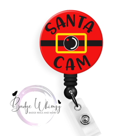 Santa Cam - Funny - Naughty or Nice - Pin, Magnet or Badge Holder