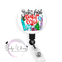 Santa's Favorite Dental Crew - 1.5 Inch Button - Pin, Magnet or Badge Holder