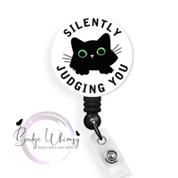 Silently Judging You - Cat - Pin, Magnet or Badge Holder