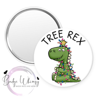Tree Rex - Christmas - Pin, Magnet or Badge Holder