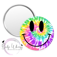 Smiley Face - Tie Dye - Pin, Magnet or Badge Holder