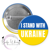 Ukraine Love & Support - 1.5 Inch Button - Set of 4 - Magnets or Pins