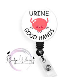 Funny - Urine Good Hands - Urology - Pin, Magnet or Badge Holder