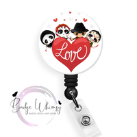 Love - Horror Movie - Valentine - Pin, Magnet or Badge Holder